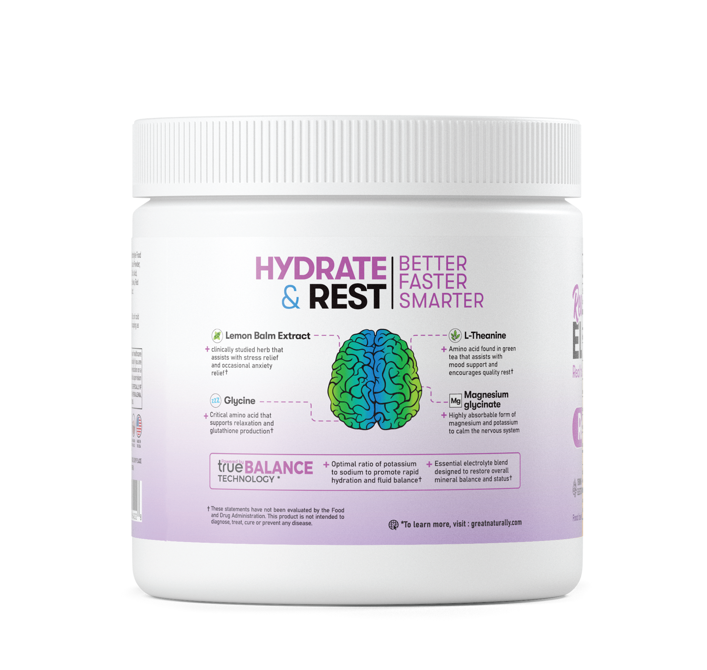 Real Electrolytes RELAX+ Hibiscus Lemonade 274g POWDER