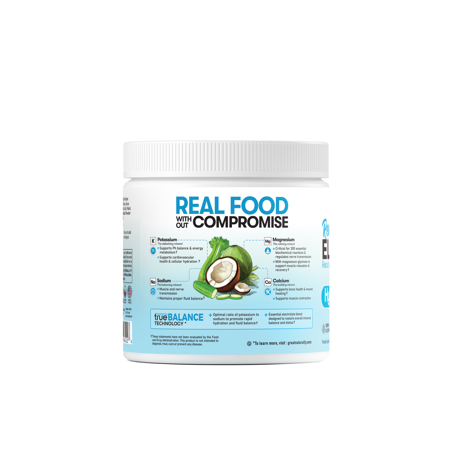 Real Electrolytes HYDRATION+ Strawberry Lemonade 276g POWDER