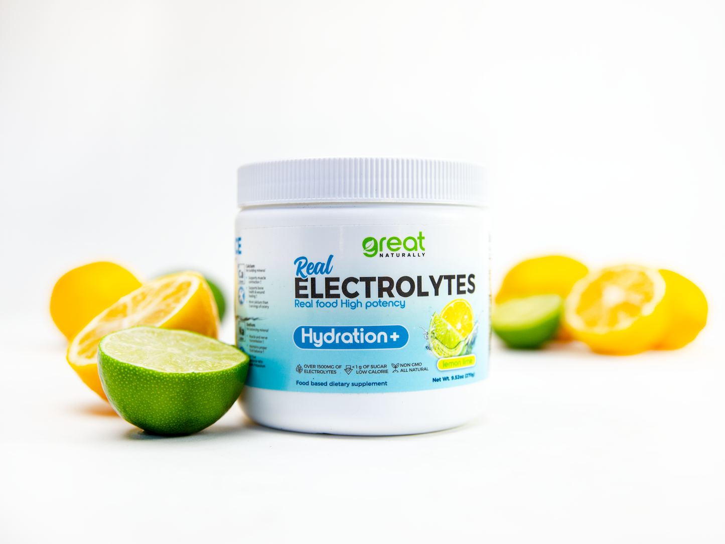 Real Electrolytes HYDRATION+ Lemon Lime 270g POWDER