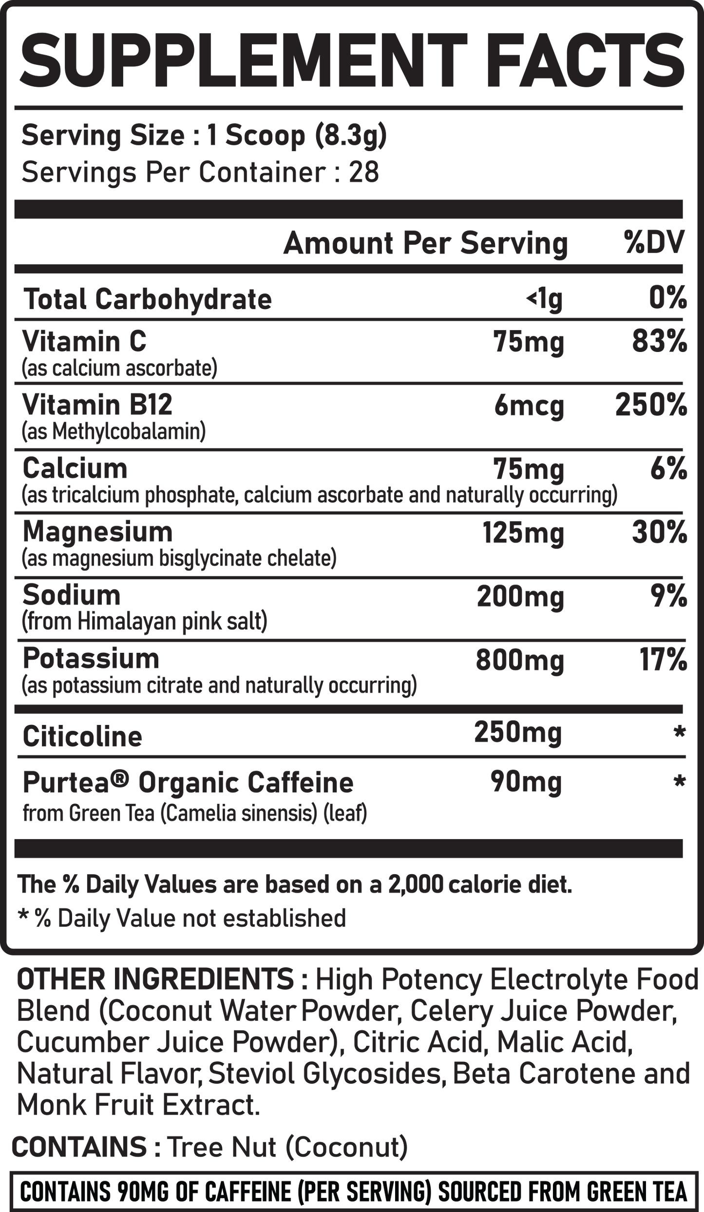 Real Electrolytes FOCUS+ Orange 274g POWDER
