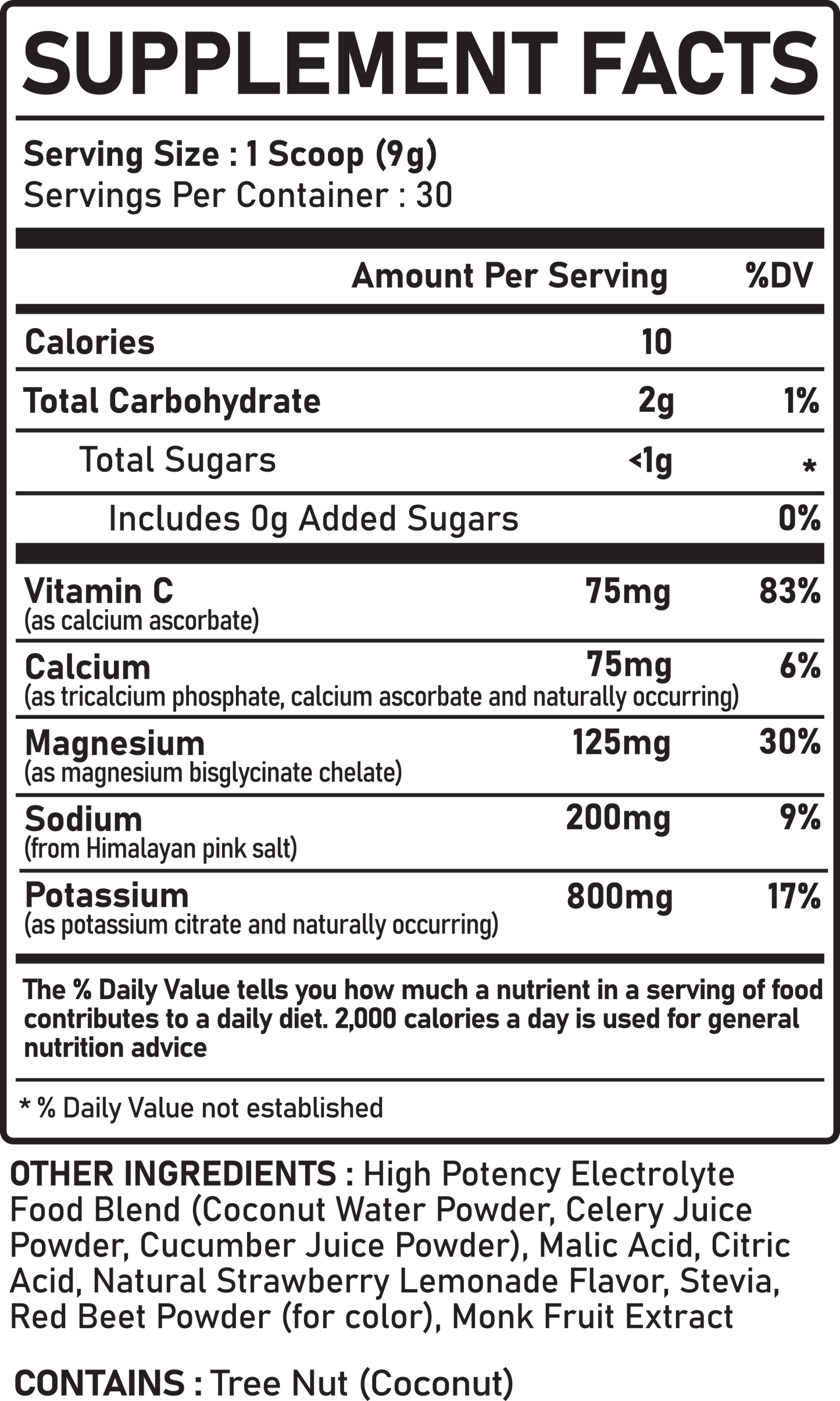 Real Electrolytes HYDRATION+ Strawberry Lemonade 276g POWDER