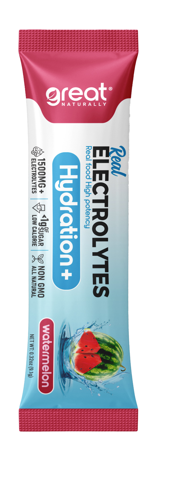 Real Electrolytes HYDRATION+ Watermelon 10Ct PACKETS
