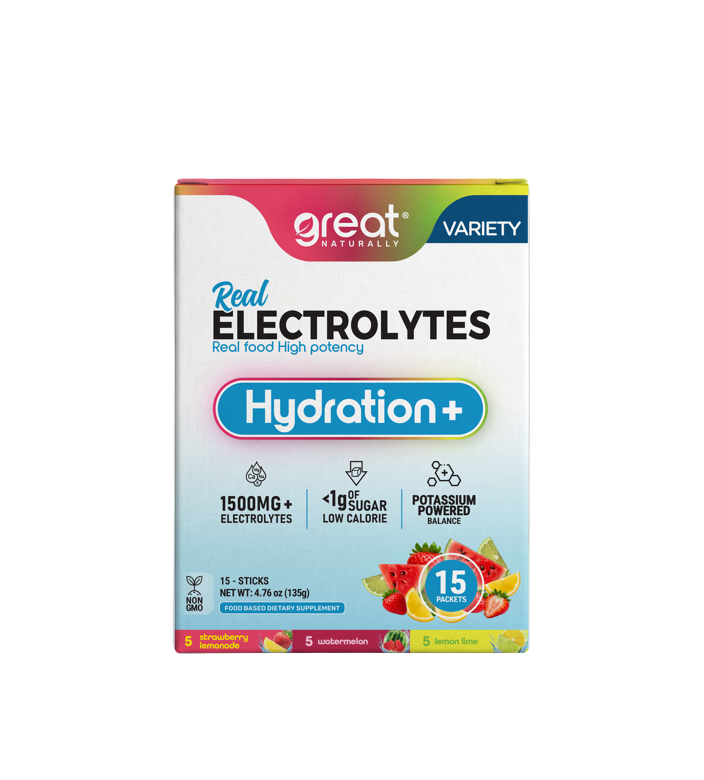 Real Electrolytes HYDRATION+ Variety 15ct Packets
