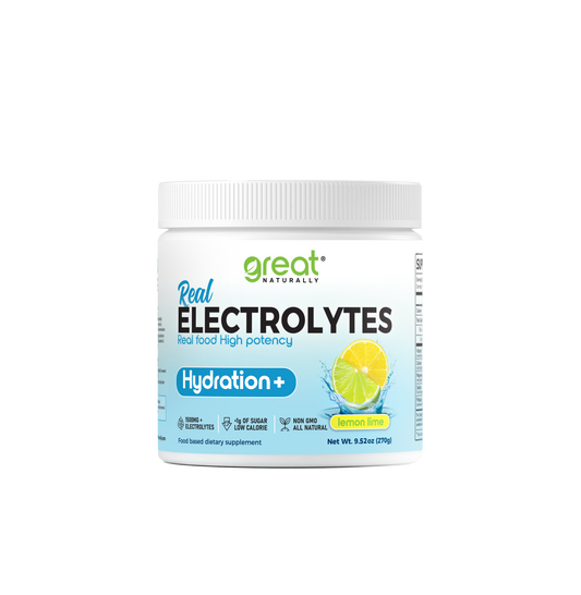 Real Electrolytes HYDRATION+ Lemon Lime 270g POWDER