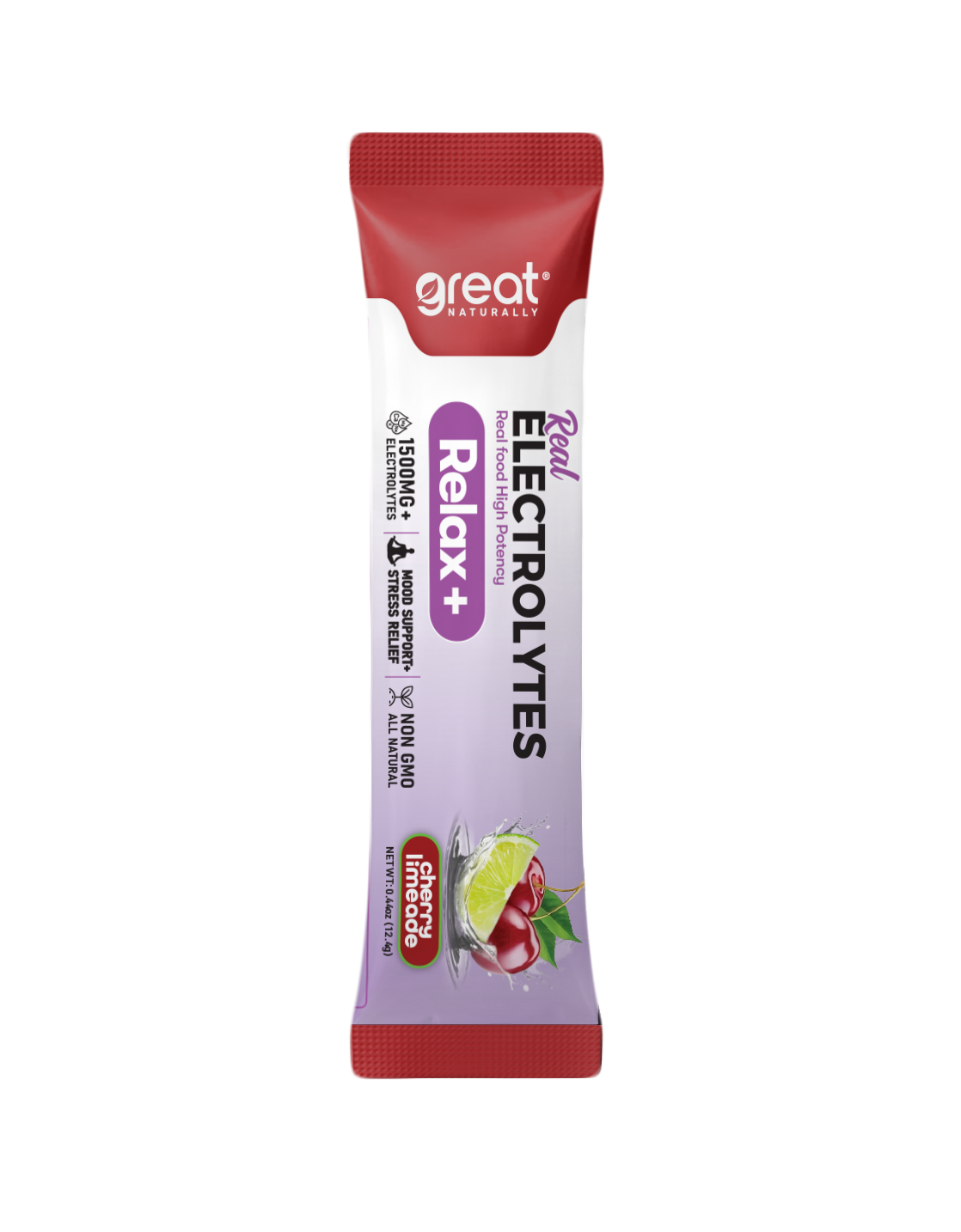 Real Electrolytes RELAX+ Cherry Limeade 1 Packet ***FREE NO CHARGE***